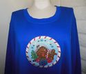 Plus Size 5X Royal Blue Gingerbread Man Holiday Sh