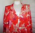 Plus Size 4X Orange Coral MAGGIE BARNES Open Front