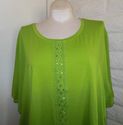 Plus Size 5X Bright Olive Green LIZ & ME Sparkly S