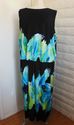 Plus Size 3X Black Blue CATHERINES Slinky Watercol