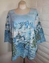 Plus Size 4X Blue LIZ & ME Snowy Winter Theme Spar