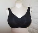 40B BRA - BLACK SERENADA LACE TRIM COTTON KNIT WIR