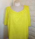 Plus Size 0X 14W 16W Chartreuse Yellow LIZ & ME La