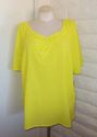 Plus Size 0X 14W 16W Chartreuse Yellow LIZ & ME La