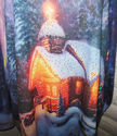 Plus Size 5X Blue LIZ & ME Thomas Kinkade Christma