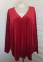 Plus Size 4X Red Velour LIZ & ME Sparkly Jewel Lay