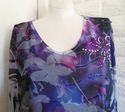 Plus Size 4XWP Gray Purple LIZ & ME Sublimation Sp