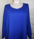 Plus Size 5X Royal Blue LIZ & ME Sparkly Beaded Ne