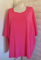 Plus Size 4X Pink Short-Sleeve Crewneck SUPREMA (C