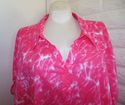 Plus Size 5XWP Pink LIZ & ME Tie-Dye Effect Button