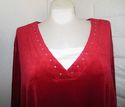 Plus Size 4X Red Velour LIZ & ME Sparkly Jewel Lay