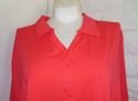 Plus Size 2X Coral Orange Henley Style Suprema (Ca