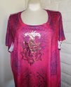 Plus Size 3X Fuchsia Pink Purple Foil Sublimation 