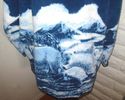 Plus Size 2X 22W 24W Blue Berber-Look Wildlife Bea