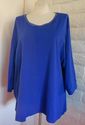 Plus Size 5X Royal Blue LIZ & ME Sparkly Beaded Ne