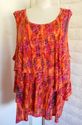 Plus Size 5XWP Fuchsia Orange LIZ & ME 3-Tier Slee