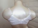 48DDD BRA - WHITE SERENADA LACE TRIM COTTON KNIT W