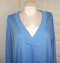 Plus Size 3X Blue LIZ & ME Sparkly Inset Layered-L