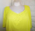 Plus Size 0X 14W 16W Chartreuse Yellow LIZ & ME La