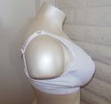 48DDD BRA - WHITE SERENADA LACE TRIM COTTON KNIT W