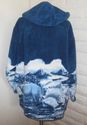 Plus Size 2X 22W 24W Blue Berber-Look Wildlife Bea