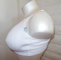 48DDD BRA - WHITE SERENADA LACE TRIM COTTON KNIT W