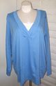 Plus Size 3X Blue LIZ & ME Sparkly Inset Layered-L