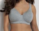 46DD BRA BLACK SERENADA COTTON WIREFREE TEE-SHIRT 