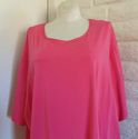 Plus Size 4X Pink Short-Sleeve Crewneck SUPREMA (C