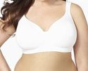 50DD BRA - WHITE SERENADA COTTON WIREFREE TEE-SHIR