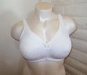 48DDD BRA - WHITE SERENADA LACE TRIM COTTON KNIT W