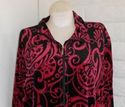 Plus Size 4XP Black & Red LIZ & ME Velour Zippered