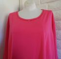 Plus Size 5X Pink Coral LIZ & ME Sparkly Beaded Ne