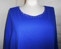 Plus Size 5X Royal Blue LIZ & ME Sparkly Beaded Ne