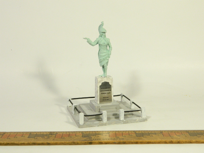 HO 187 BUILT Model CUSTOM MADE WAR MEMORIAL STATUE MONUMENT Park