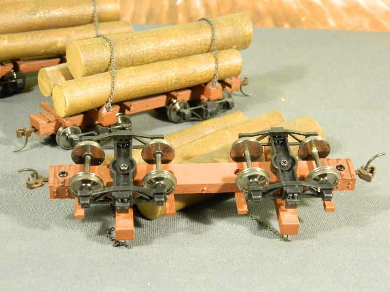 On30 Narrow Gauge Bachmann Spectrum Set of Three (3) SKELETON LOG CARS
