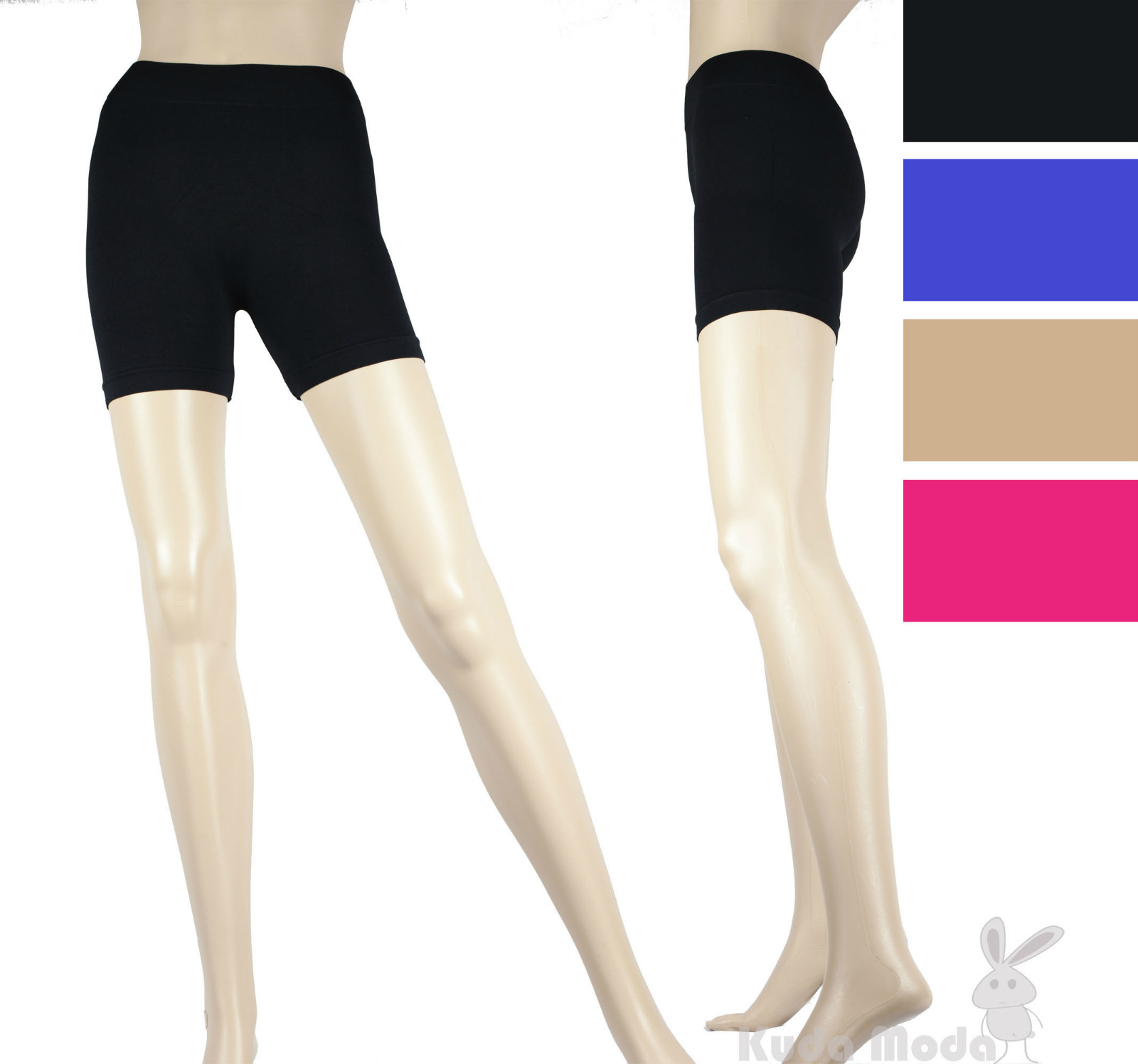 Seamless Basic Solid Plain Tight Mini Bike Shorts Stretch Spandex Pants