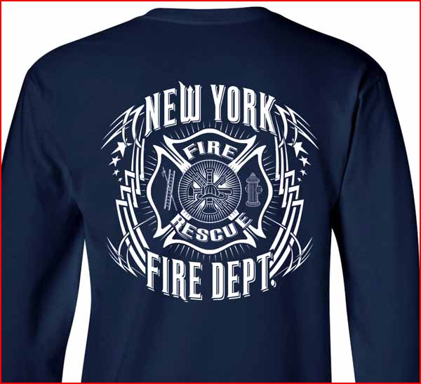 New York Fire Department T-shirt Tribal M L XL 2XL 3XL 4XL - Short/Long ...