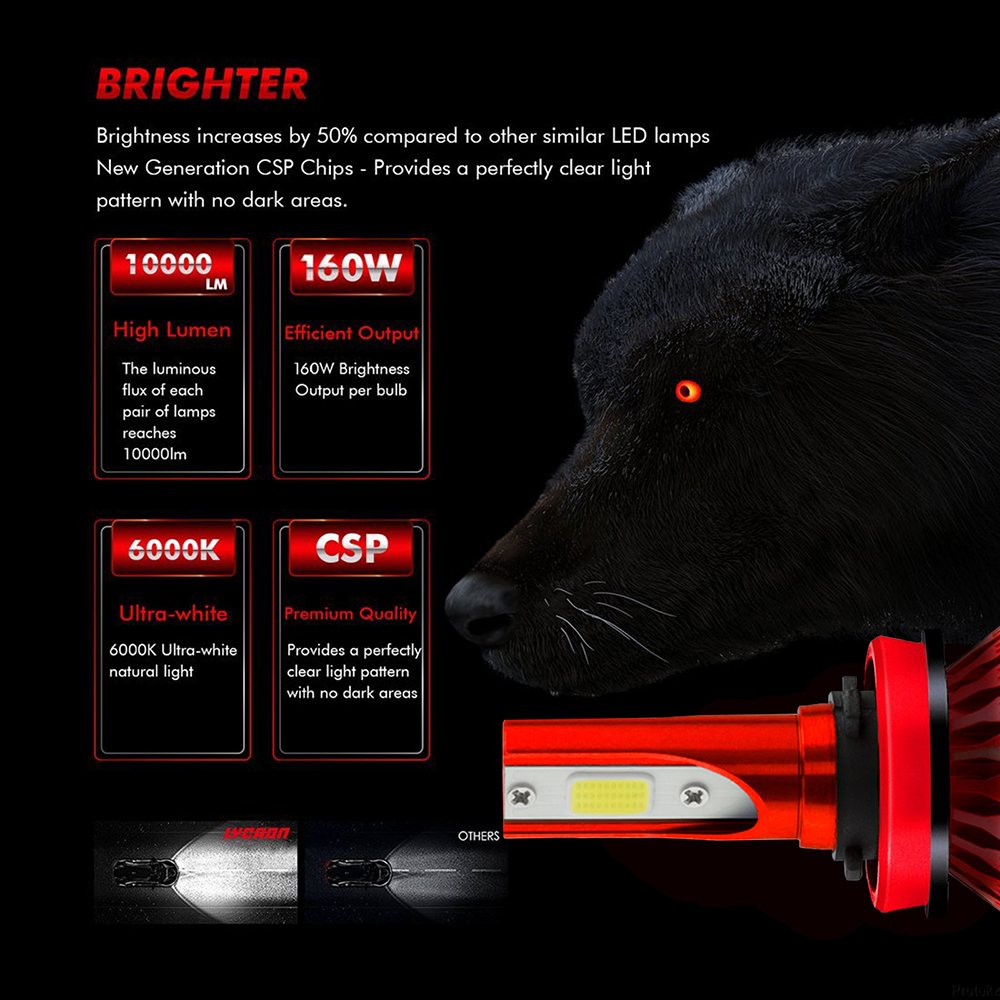 Xentec LED Headlight High Beam Kit 9005 HB3 6000K for Lexus IS300 IS250 IS350
