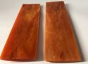 Real Camel Bone Knife Scales Dyed Orange 125x35x6m