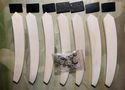 7 Matching Set Camel Bone Straight Razor Scales 5/