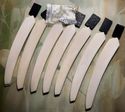 7 Matching Set Camel Bone Straight Razor Scales 5/