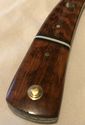 Snakewood Straight Razor Scales Brass Plated Inlay