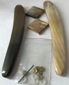 2 Ox Horn Straight Razor Scales Handles With Hardw