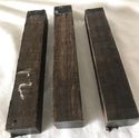 3 Gabon Ebony Wood 1x1x6 Jumbo Blanks Hair Sticks 