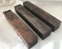 3 Gabon Ebony Wood 1x1x6 Jumbo Blanks Hair Sticks 