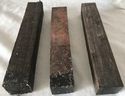 3 Gabon Ebony Wood 1x1x6 Jumbo Blanks Hair Sticks 