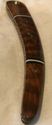 Snakewood Dritto Rasoio Bilance Ottone Placcato In