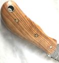 Damascus Steel Fixed Blade Hunting Knife Teak Wood