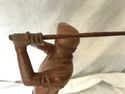 Real Golfer Golf Sport Exotic Wood Statue Sculptur